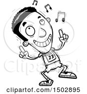 Poster, Art Print Of Black And White Black Male Track And Field Athlete Doing A Happy Dance
