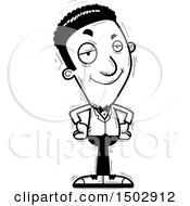 Clipart Of A Black And White Confident African American Man In A Tuxedo Royalty Free Vector Illustration