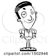 Clipart Of A Black And White Confident African American Business Man Royalty Free Vector Illustration