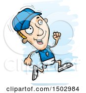 Clipart Of A Running White Male Basketball Player Royalty Free Vector Illustration