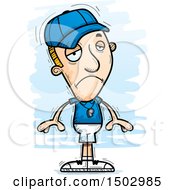 Clipart Of A Sad White Male Basketball Player Royalty Free Vector Illustration