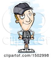 Clipart Of A Confident White Male Referee Royalty Free Vector Illustration