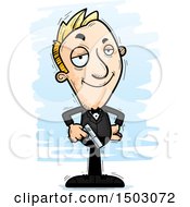 Clipart Of A Confident Caucasian Man Spy Royalty Free Vector Illustration by Cory Thoman