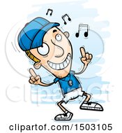 Poster, Art Print Of White Male Basketball Player Doing A Happy Dance