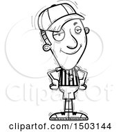 Clipart Of A Black And White Confident Male Referee Royalty Free Vector Illustration