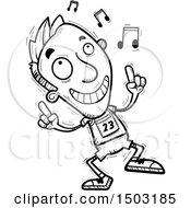 Poster, Art Print Of Black And White Male Track And Field Athlete Doing A Happy Dance