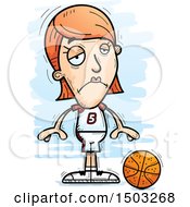 Poster, Art Print Of Sad White Female Basketball Player