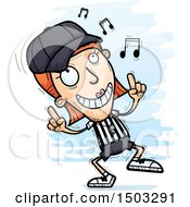 Poster, Art Print Of White Female Referee Doing A Happy Dance