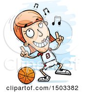 Poster, Art Print Of White Female Basketball Player Doing A Happy Dance