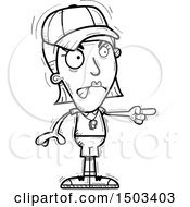 Clipart Of A Black And White Mad Pointing White Female Coach Royalty Free Vector Illustration