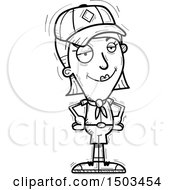 Poster, Art Print Of Black And White Confident White Female Scout