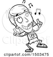 Poster, Art Print Of Black And White White Female Track And Field Athlete Doing A Happy Dance