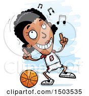 Poster, Art Print Of Black Female Basketball Player Doing A Happy Dance