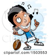 Poster, Art Print Of Black Female Football Player Doing A Happy Dance