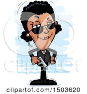 Clipart Of A Confident African American Woman Secret Service Agent Royalty Free Vector Illustration