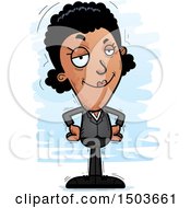 Clipart Of A Confident African American Business Woman Royalty Free Vector Illustration