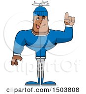 Clipart Of A Drunk Buff African American Winter Man Royalty Free Vector Illustration