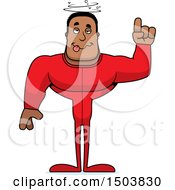 Clipart Of A Drunk Buff African American Man In Pjs Royalty Free Vector Illustration