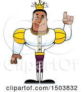 Clipart Of A Drunk Buff African American Male Prince Royalty Free Vector Illustration