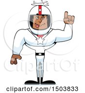 Clipart Of A Drunk Buff African American Male Racer Royalty Free Vector Illustration