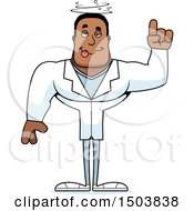 Clipart Of A Drunk Buff African American Male Doctor Royalty Free Vector Illustration