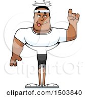 Clipart Of A Drunk Buff African American Fitness Man Royalty Free Vector Illustration by Cory Thoman