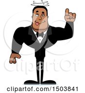 Clipart Of A Drunk Buff African American Male Groom Royalty Free Vector Illustration