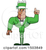 Clipart Of A Drunk Buff Black Irish Male Leprechaun Royalty Free Vector Illustration