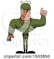 Clipart Of A Drunk Buff African American Male Army Soldier Royalty Free Vector Illustration