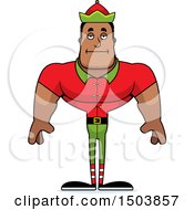 Poster, Art Print Of Bored Buff African American Male Christmas Elf