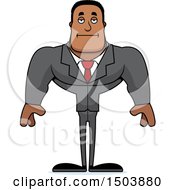 Poster, Art Print Of Bored Buff African American Business Man