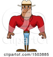 Poster, Art Print Of Bored Buff African American Male Cowboy