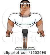 Poster, Art Print Of Bored Buff African American Fitness Man