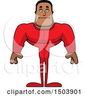 Clipart Of A Bored Buff African American Man In Pjs Royalty Free Vector Illustration