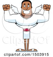 Poster, Art Print Of Cheering Buff African American Male Cupid