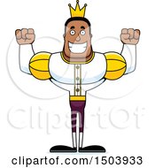 Clipart Of A Cheering Buff African American Male Prince Royalty Free Vector Illustration