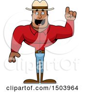 Poster, Art Print Of Buff African American Male Cowboy With An Idea