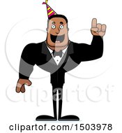 Poster, Art Print Of Buff African American Party Man With An Idea