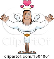 Poster, Art Print Of Buff African American Male Angel With Open Arms