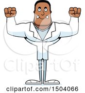Clipart Of A Mad Buff African American Male Doctor Royalty Free Vector Illustration