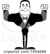 Clipart Of A Mad Buff African American Male Groom Royalty Free Vector Illustration