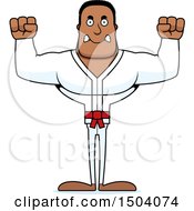 Poster, Art Print Of Mad Buff African American Karate Man