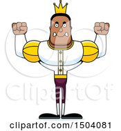 Clipart Of A Mad Buff African American Male Prince Royalty Free Vector Illustration