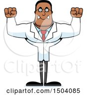 Clipart Of A Mad Buff African American Male Scientist Royalty Free Vector Illustration