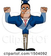 Clipart Of A Mad Buff African American Male Teacher Royalty Free Vector Illustration