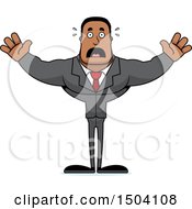 Poster, Art Print Of Scared Buff African American Business Man