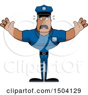Poster, Art Print Of Scared Buff African American Male Police Officer