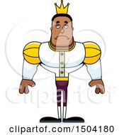 Clipart Of A Sad Buff African American Male Prince Royalty Free Vector Illustration