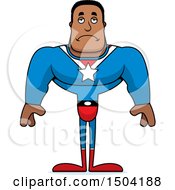 Poster, Art Print Of Sad Buff African American Male Super Hero