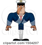 Poster, Art Print Of Surprised Buff African American Male Sea Captain